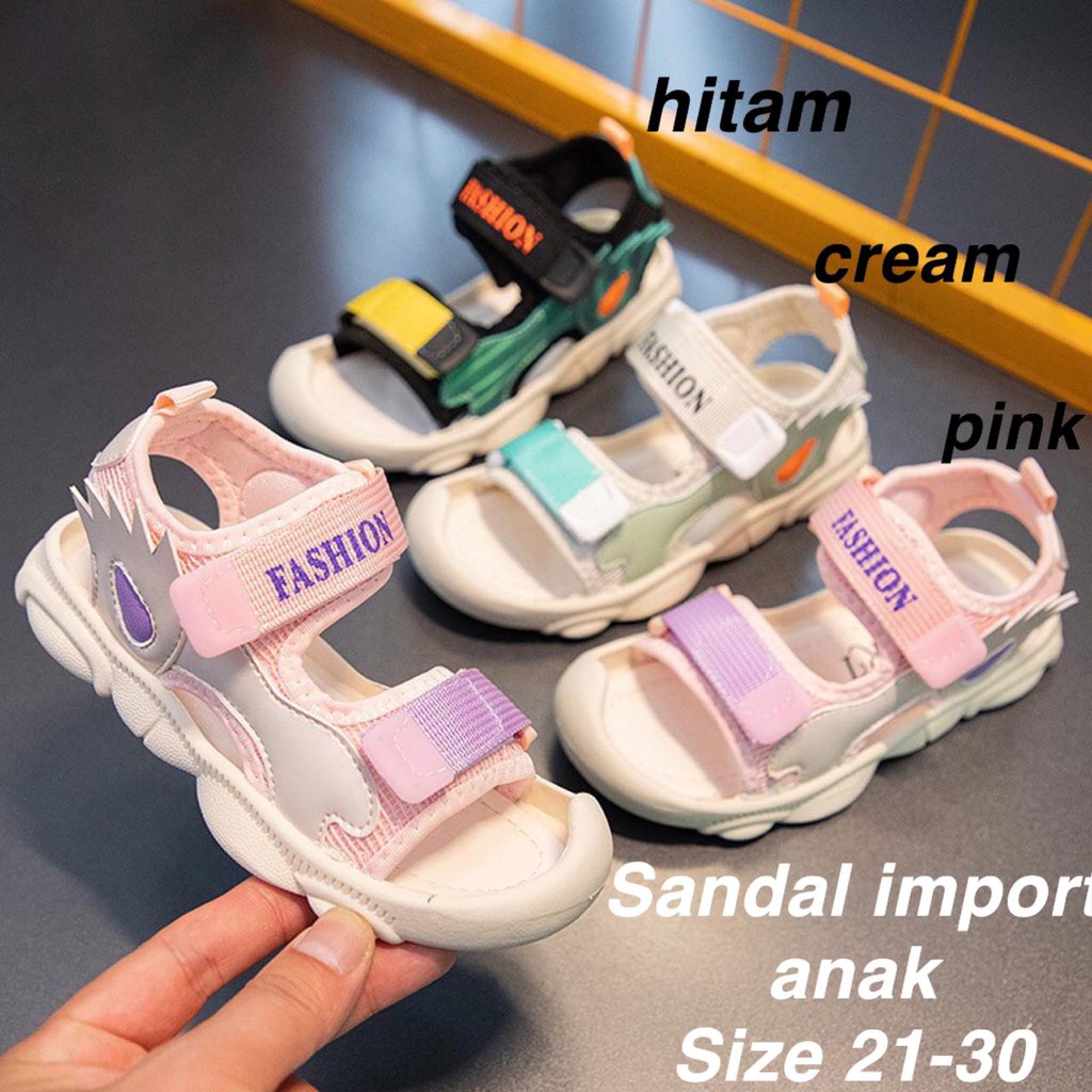 (LOLI-JKT) SD-525 SANDAL ANAK IMPORT MODEL KARET SINTETIS VELCRO