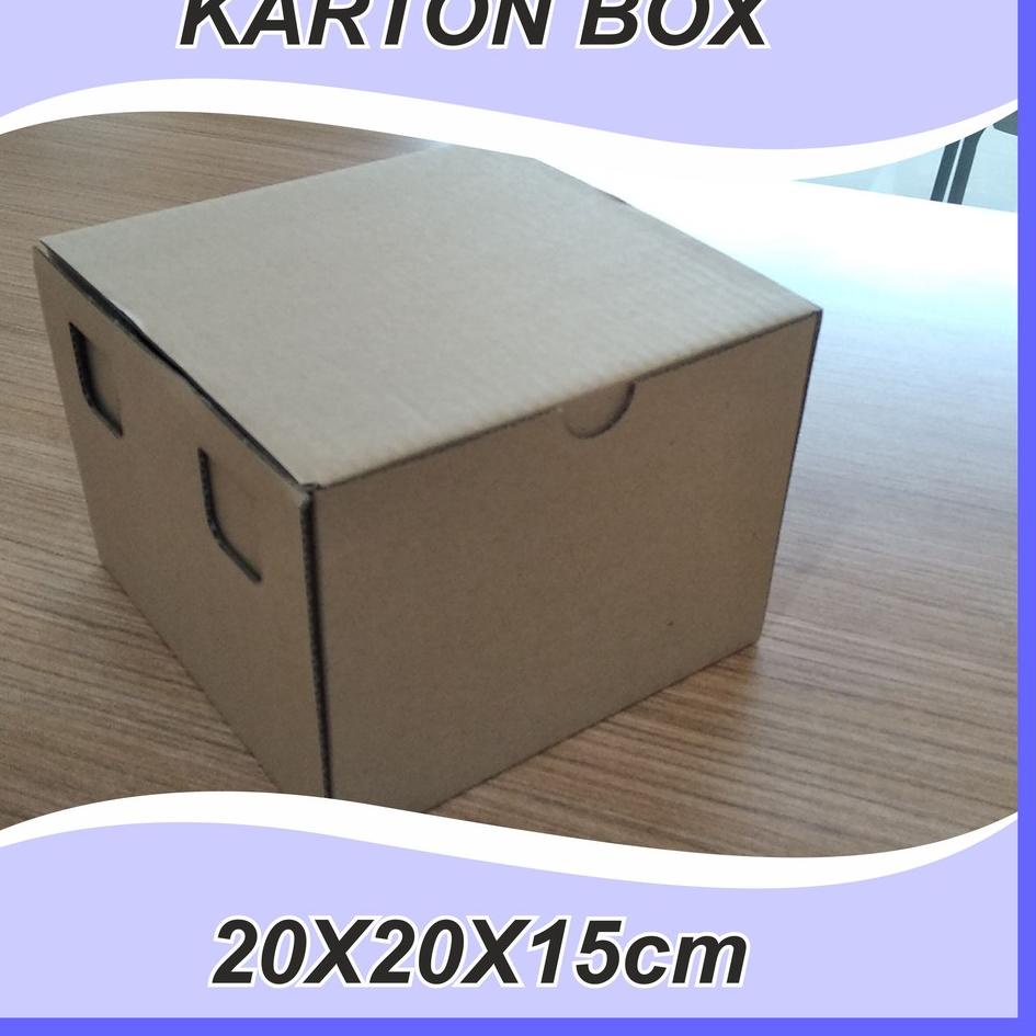 

♕ (10 pcs) Karton Box Polos uk 20x20x15 cm BF Kardus Packing Murah ☈