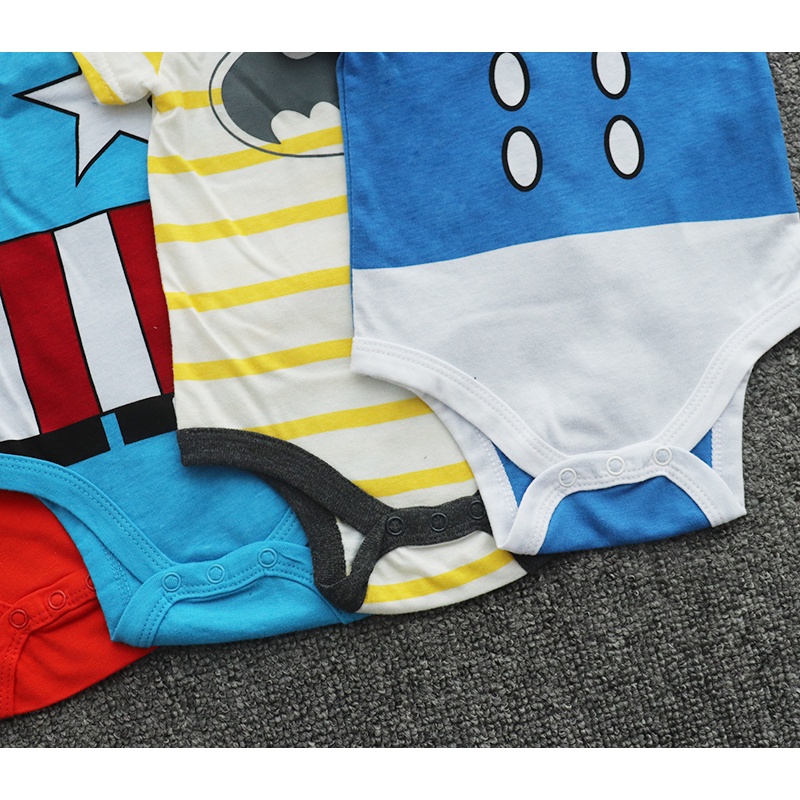 BAJU BAYI JUMPER SUPERHERO IRON MAN THOR BATMAN HULK SPIDERMAN CAPTAIN AMERICA HULK PIYAMA LUCU