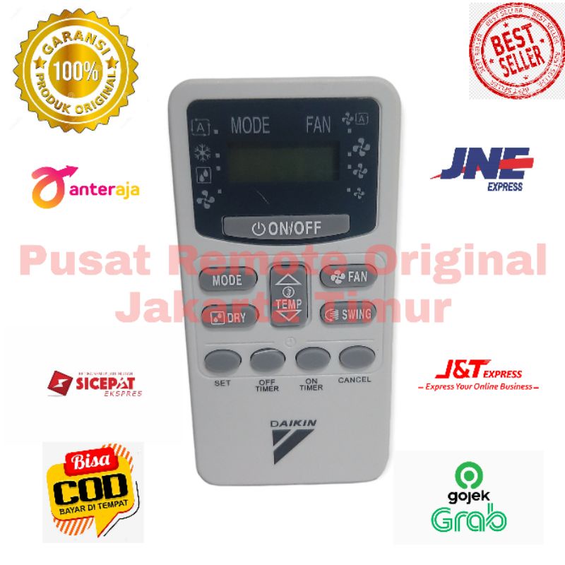 REMOTE REMOT AC DAIKIN ARC416A ORIGINAL ASLI