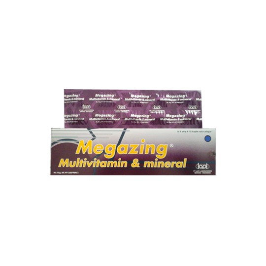 MEGAZING MULTIVITAMIN DAN MINERAL / PER STRIP ISI 10 KAPLET