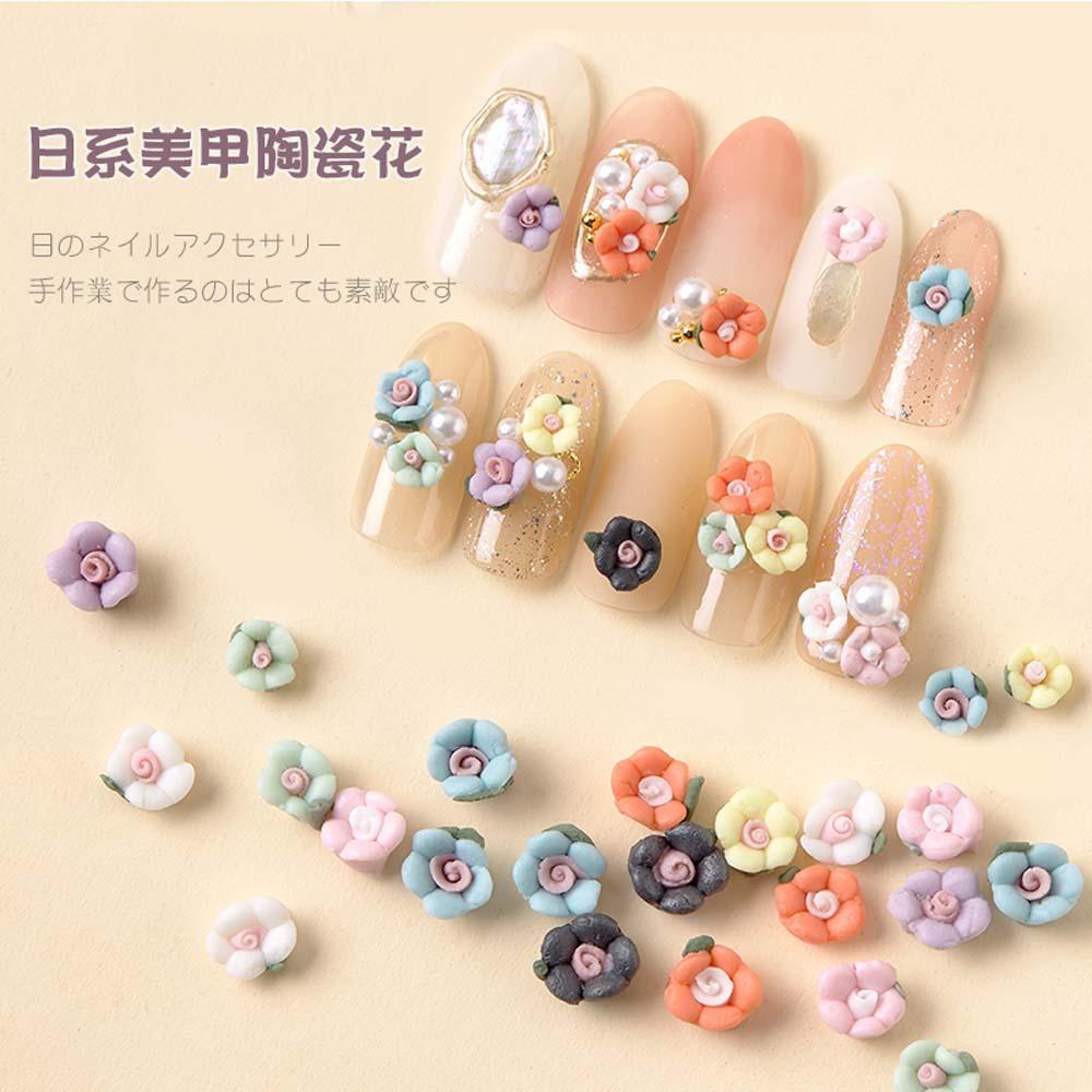 Mxbeauty Hiasan Nail Art Resin Timbul Warna-Warni Aksesoris Manicure