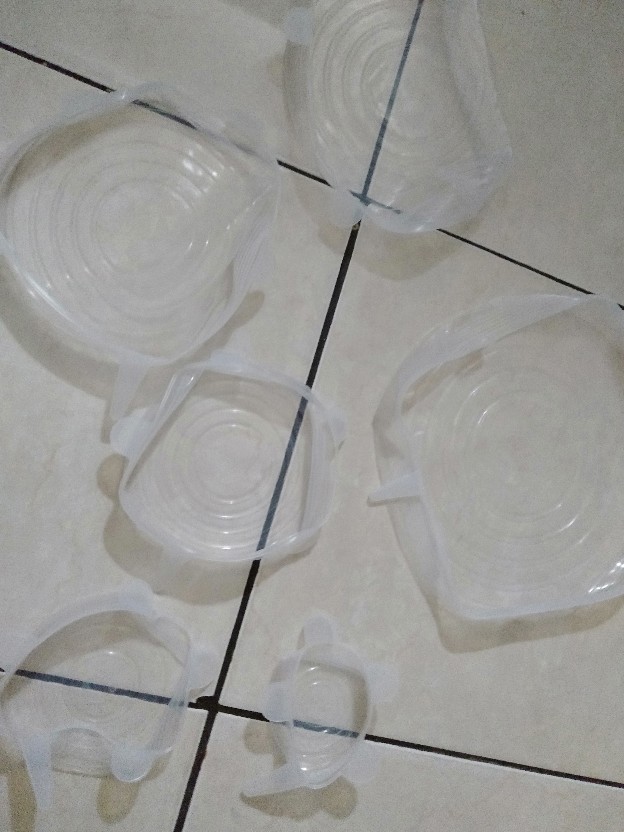 Tutup Silikon Piring Mangkok Buah Botol Dapur Rapat Anti Tumpah Silicone Set 6pcs 6 In 1