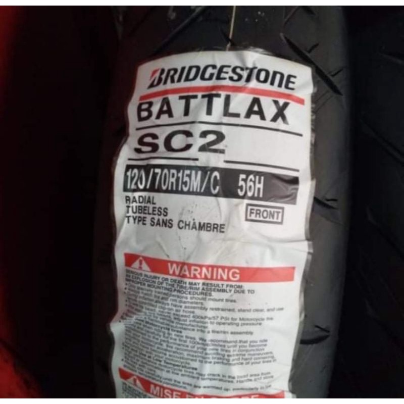 ban luar battlax sc2 ukuran 120/70-15 ban tubeless