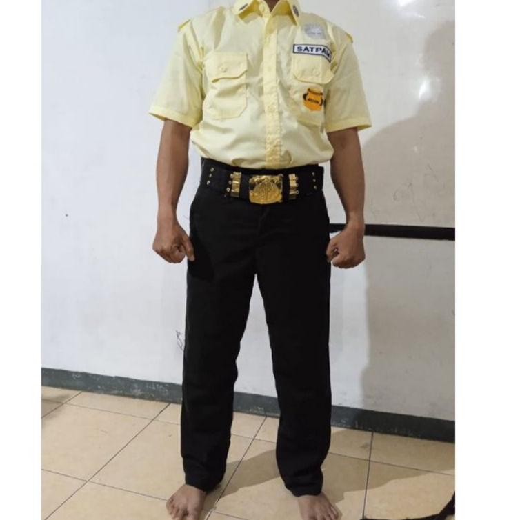 Terbagus.. SERAGAM SATPAM SECURITY BARU TERBARU PDH PDL WARNA COKLAT BAJU SERAGAM SETELAN STELAN SCU