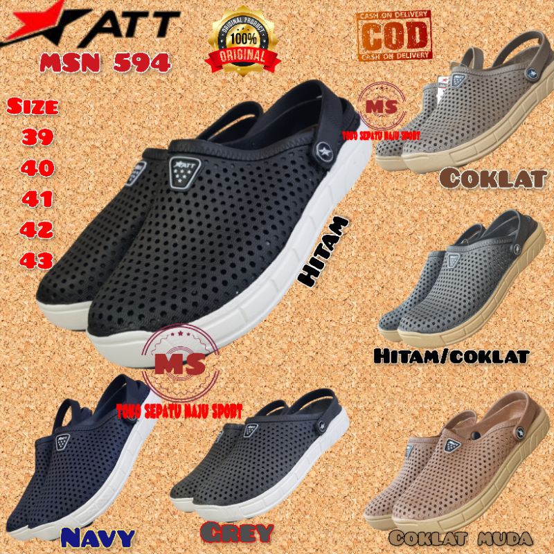ATT MSN 594 / SEPATU SLOP KARET PRIA / SENDAL KARET ATT