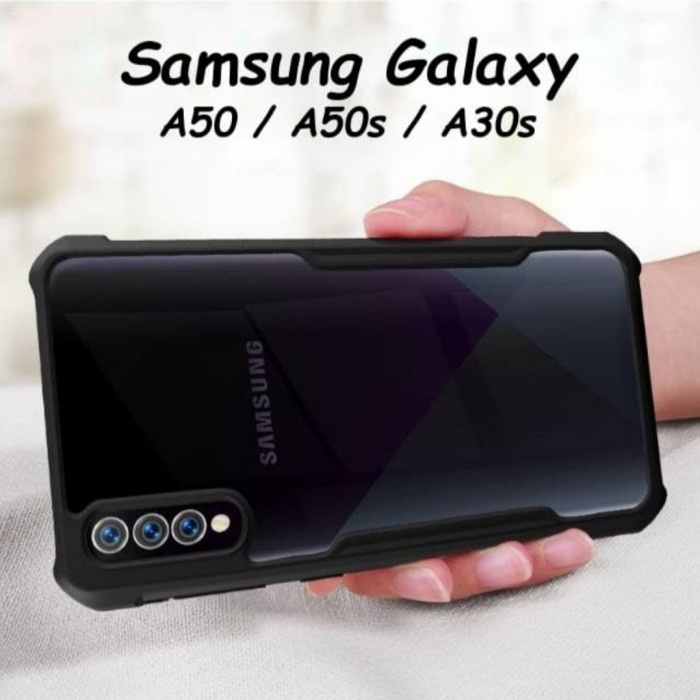 S/P- CASING CASE SAMSUNG A50 SHOCKPROOF ARMOR TRANCASE SPARENT PREMIUM CASE SP