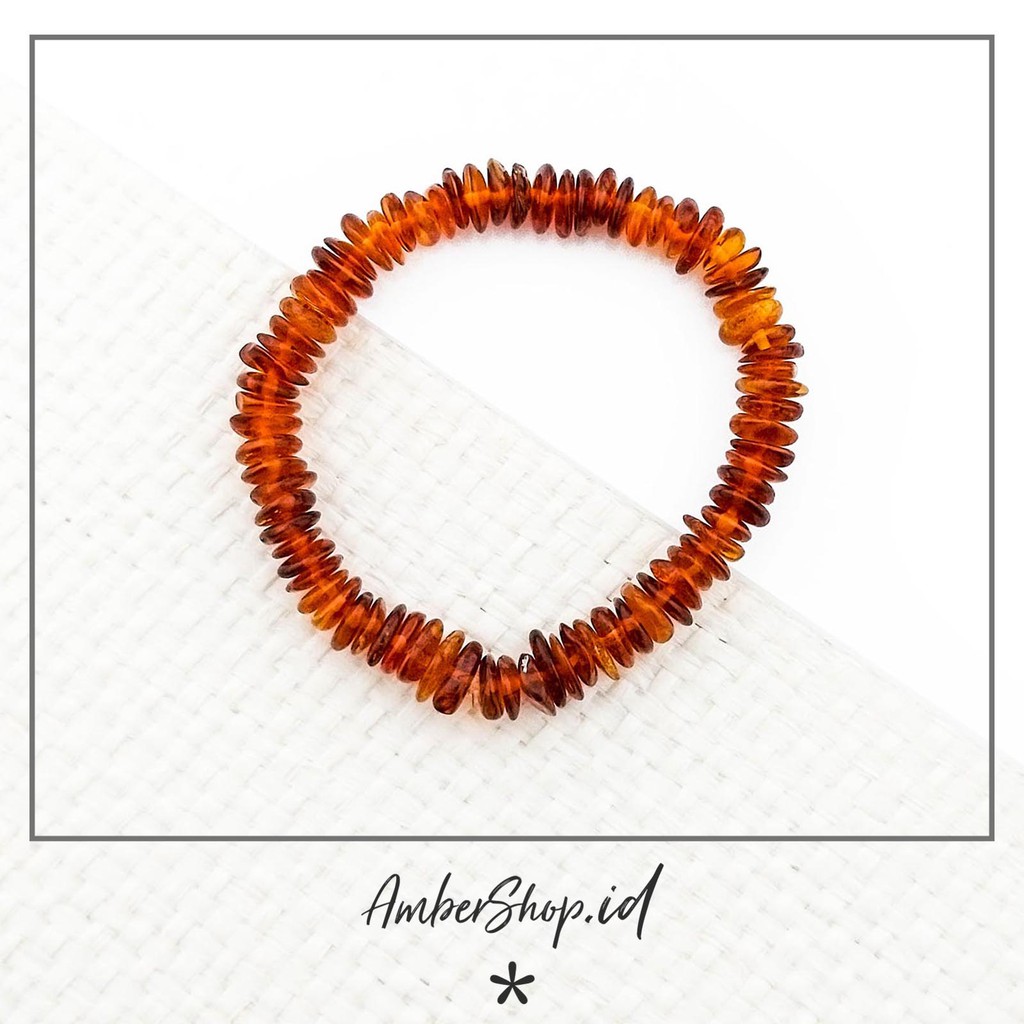 Gelang amber dewasa elastis ASD14- Amber Shop