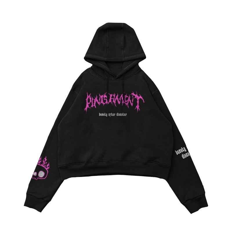 GRATIS ONGKIR Hoodie Crop Unisex Original Punishment Distro Sablon Platisol Premium Terlaris