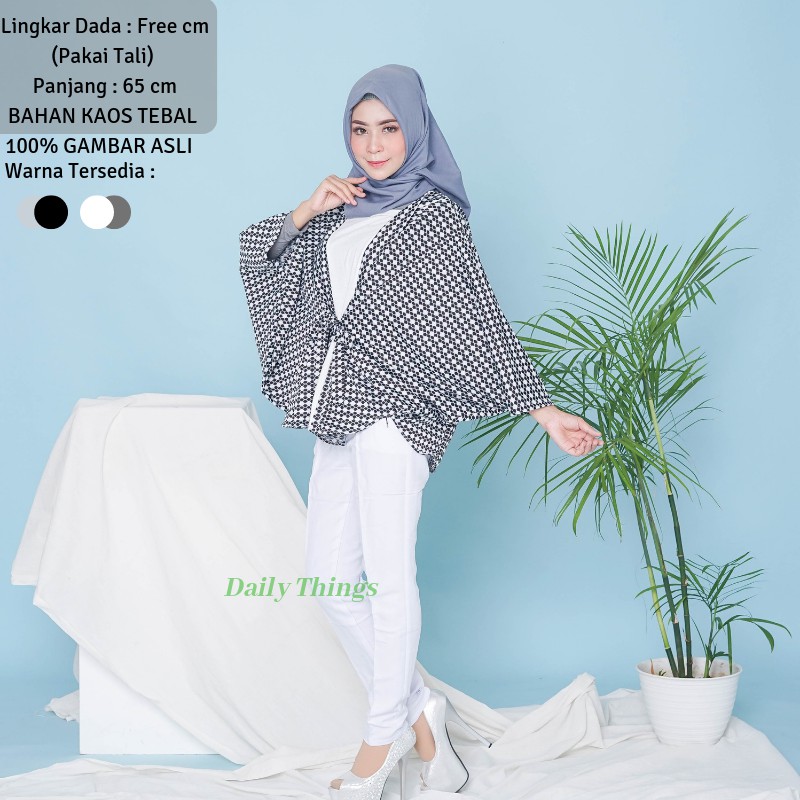 Dailythings Blouse Batwing Love FIT XXL Jumbo Blouse Kantor