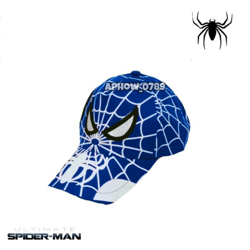 Topi anak laki-laki karakter spiderman bordir - topi anak