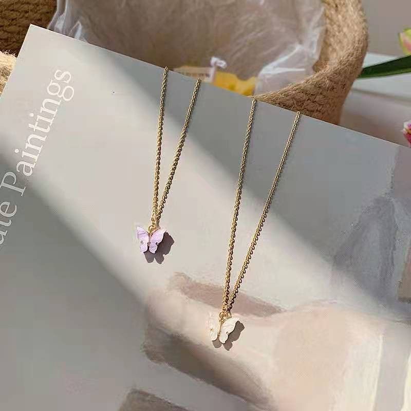 Kalung Rantai Liontin Butterfly Kupu Kupu Warna