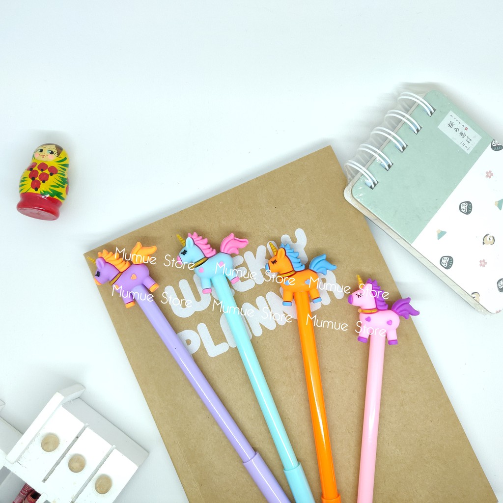 

12pcs pulpen gel PULPEN BERKARAKTER LOVE PONY /gel pen / Ink gel pen