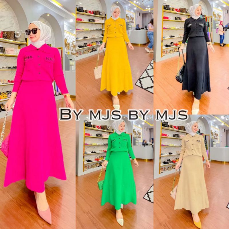 REAL PICT SET ROK CHNL SASHITA/SET ROK RAJUT PREMIUM CHANELL   ORI IMPORT