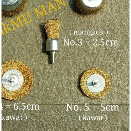 ♠ Wire Brush atau SIKAT KAWAT mesin bor ☚