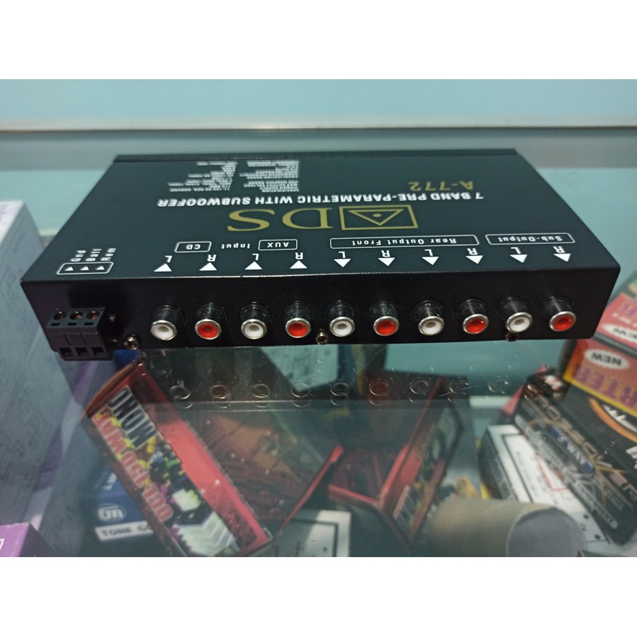 EQUALIZER preamp 7band parametric with subwoofer audio MOBIL ADS A772