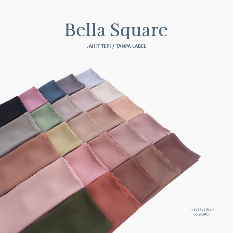 Hijab Bella Square Hijab Segi empat Hijab Bella Square Pollycotton