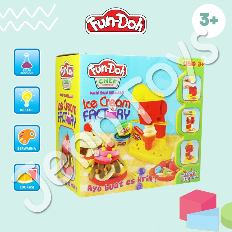 JennToys - Mainan Anak PAUD Balita Sensori / Mainan Dough - Fun Doh Grup 2