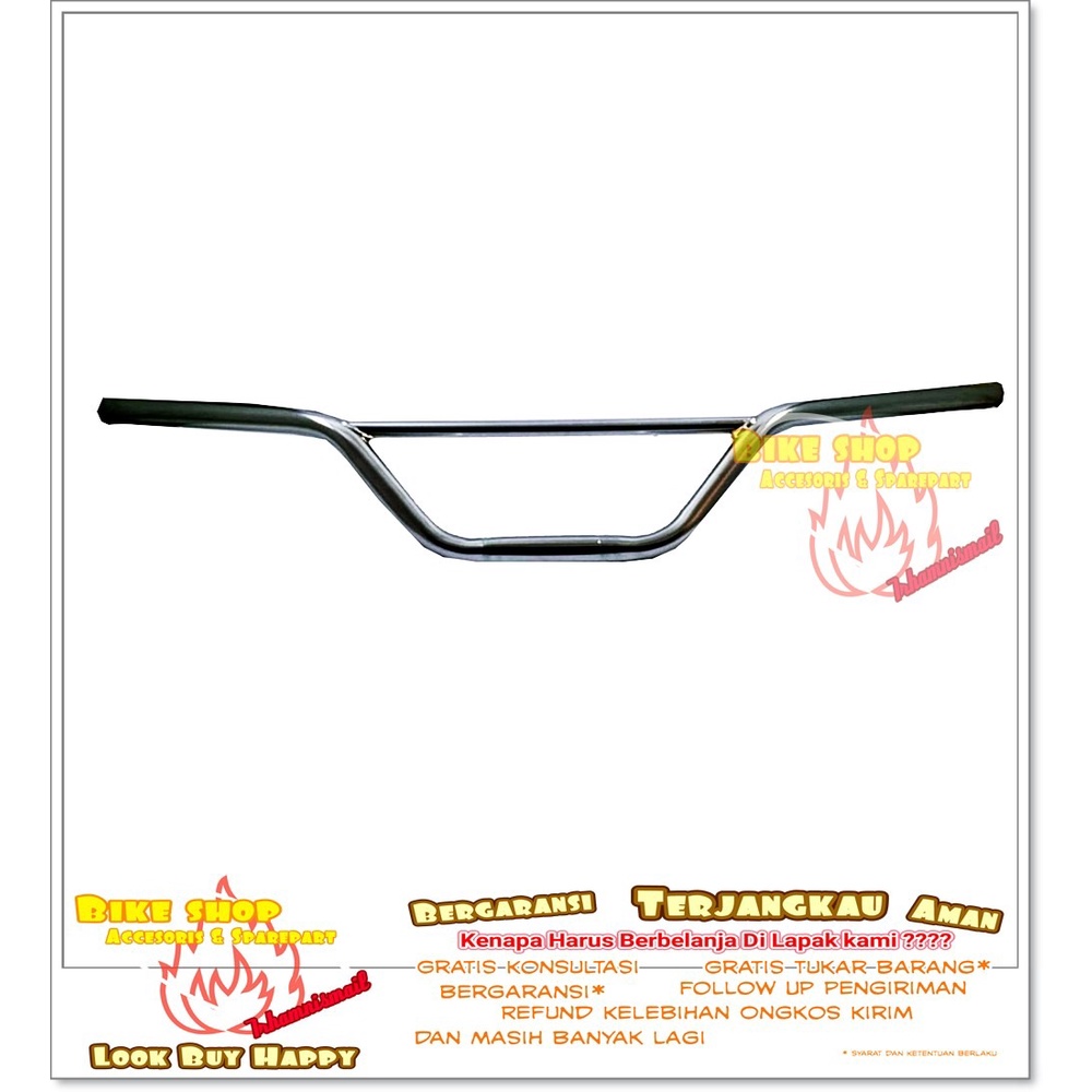 Stang Motor Chrome Trail Bebek Matic Honda Yamaha Universal