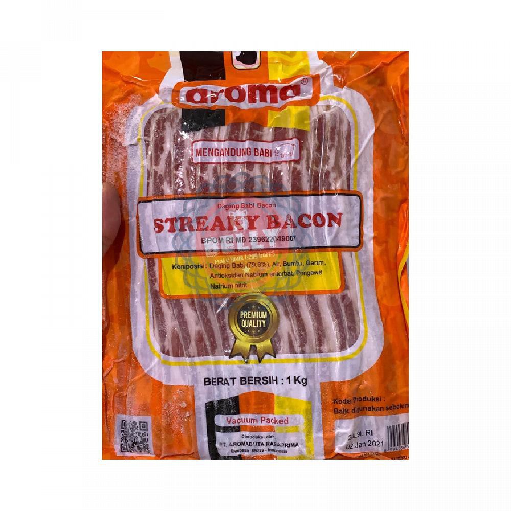 

BACON BABI- Streaky Bacon PREMIUM Aroma Daging Babi Asap - FROZEN FOOD