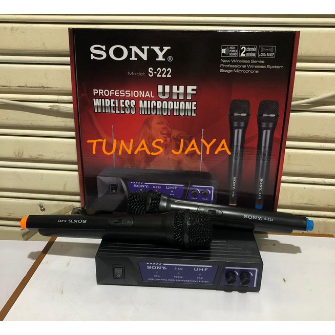 Microphone Wireless Sony S222 Handle Handle UHF Mic Sony S 222UHF