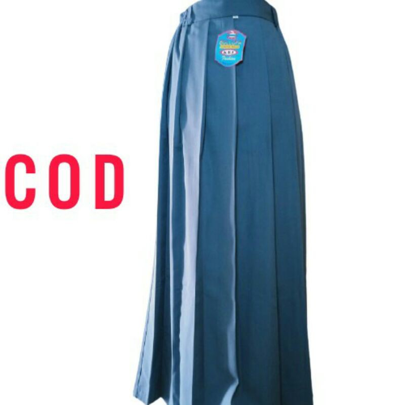 Rok remple panjang abu-abu rok sekolah sma smk