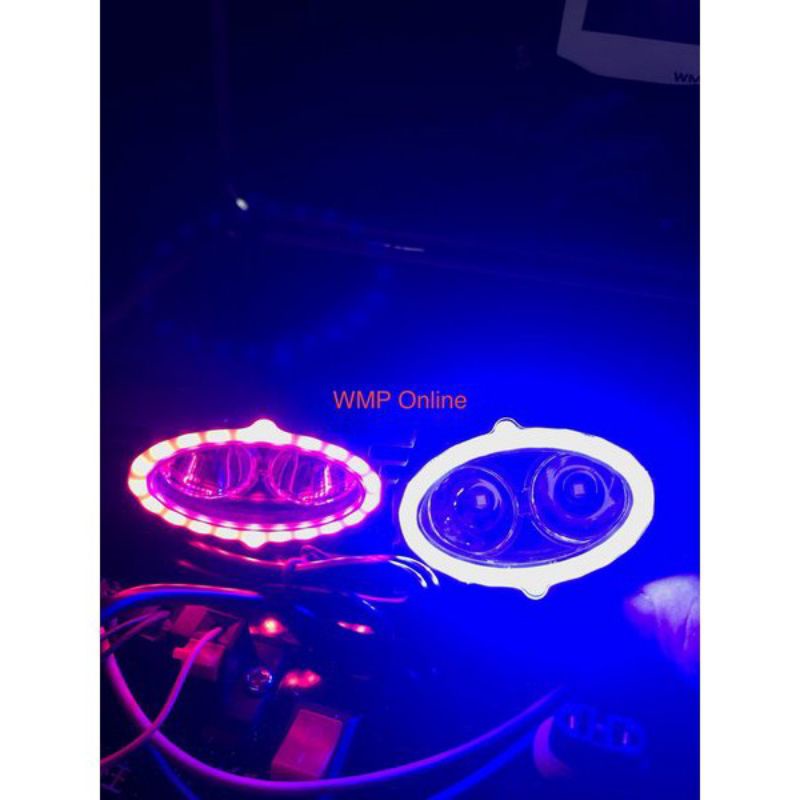 nine luminos lampu tembak 2 mata/cwl owl 2 mata + angel dudukan spion water prooff