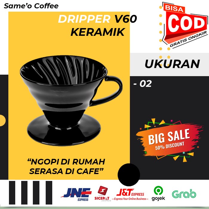 V60 DRIPPER CERAMIC / PENYARING KOPI V60 SIZE 02