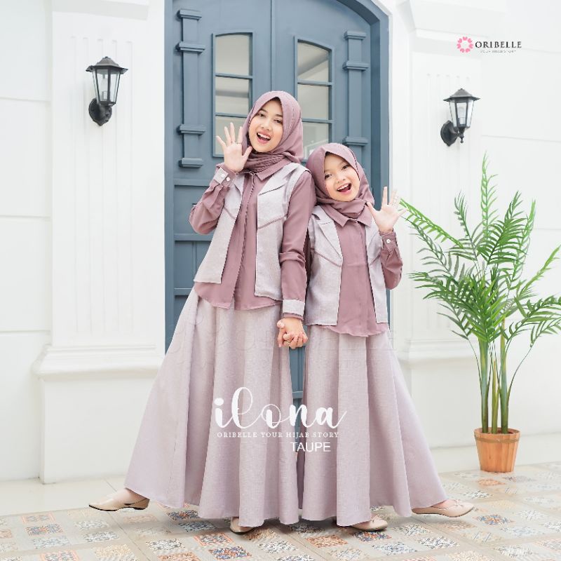 ILONA BY ORIBELLE • SET ROK, VEST, &amp;  HIJAB