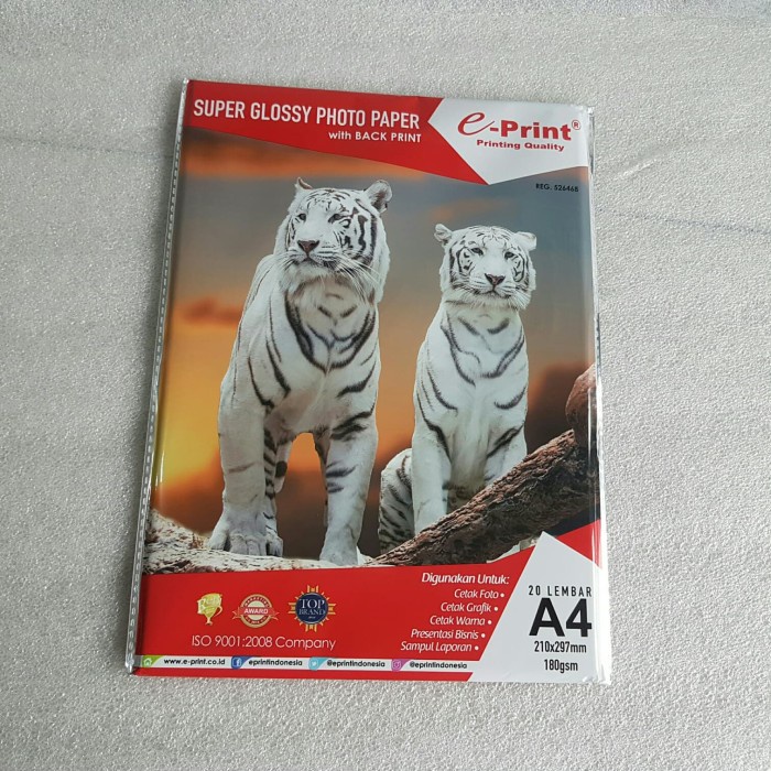 

Mantap E-Print Super Glossy Photo Paper A4 180Gsm Murah