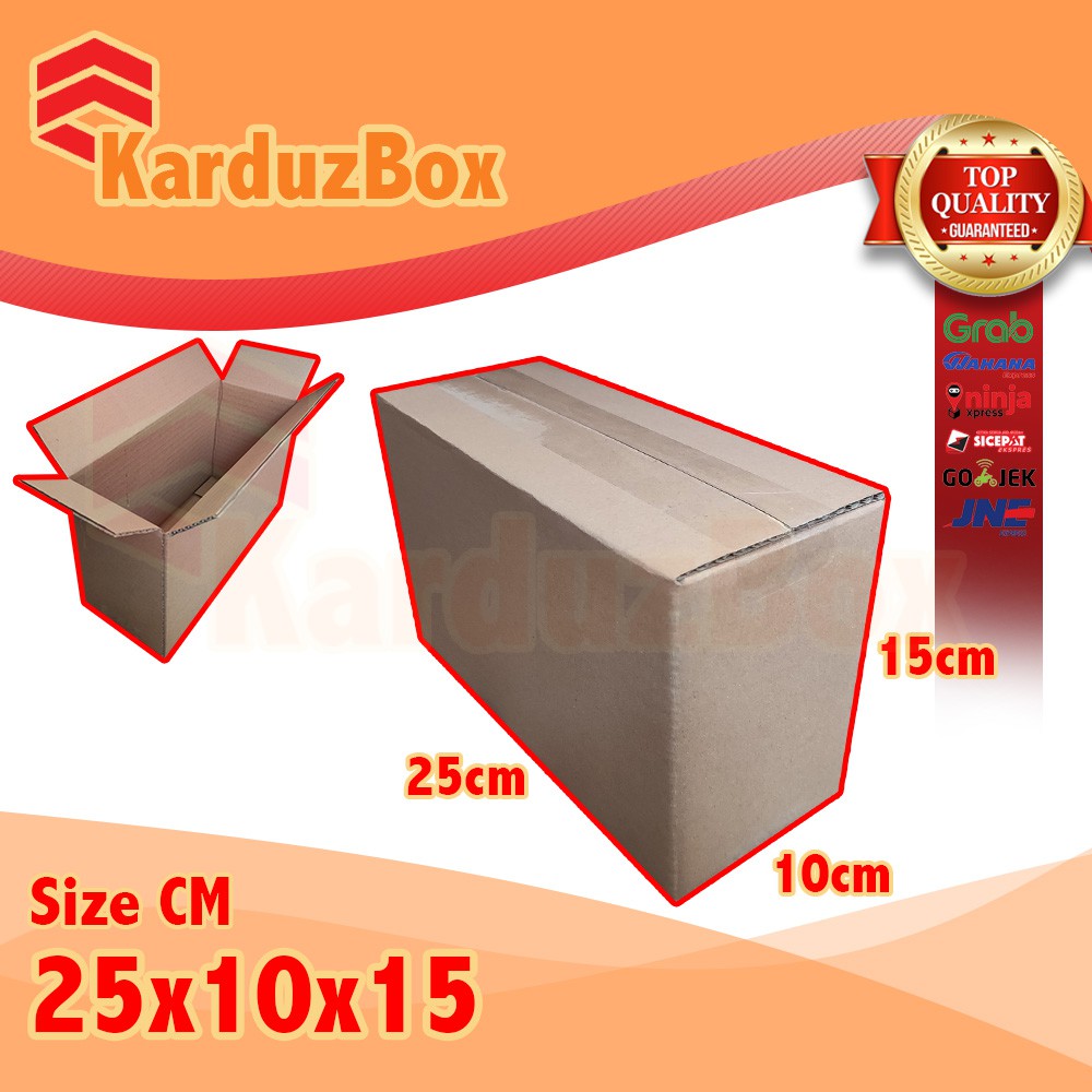 

25x10x15 kardus box packaging POLOS BARU