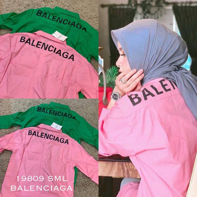 19809 KEMEJA BLNCIAG*/kemeja cewek/kemeja wanita/kemeja branded/kemeja premium/kemeja olla ramlan