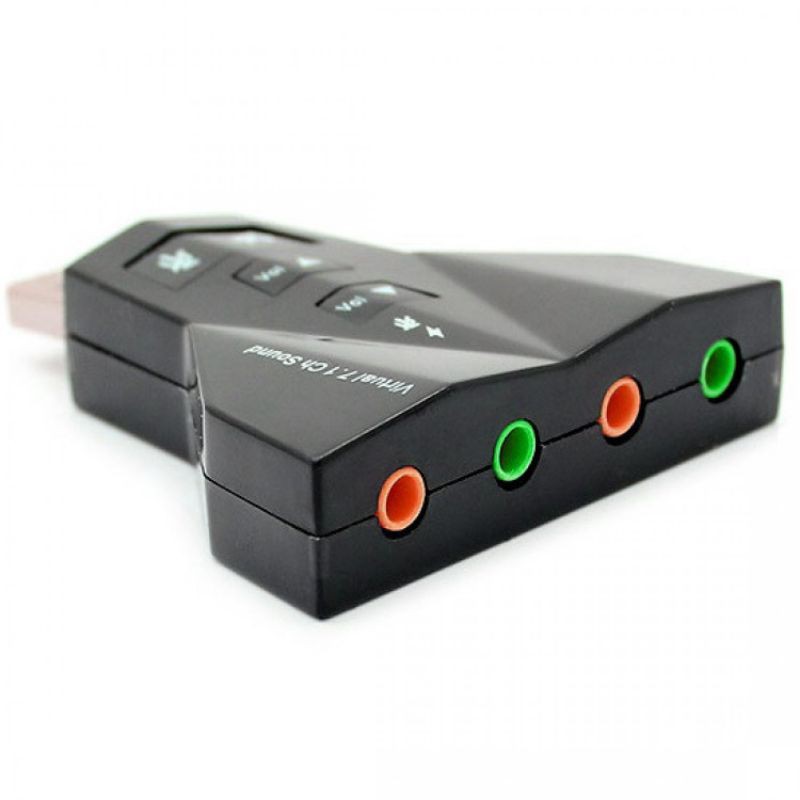 Soundcard USB 2.0 to Virtual 7.1 Channel Audio Sound Card Adapter with China Chipset - PD-560