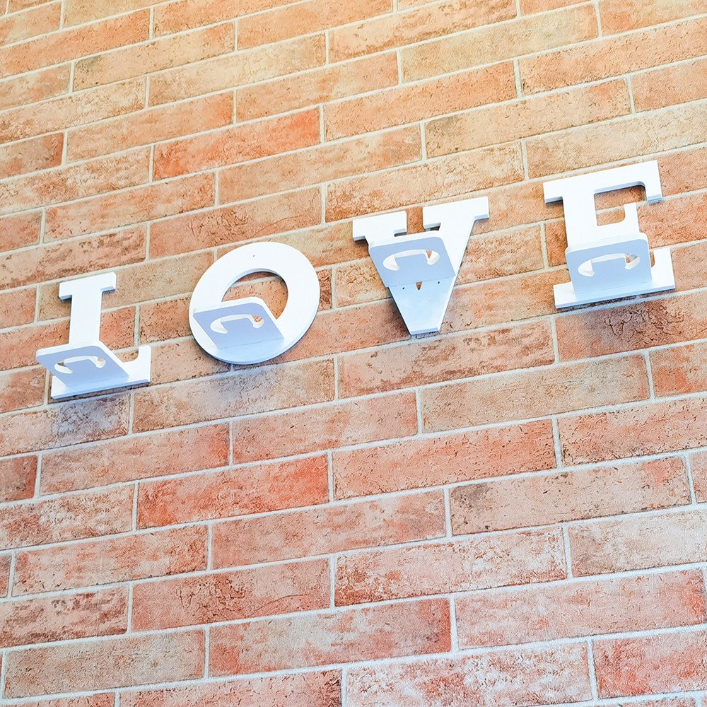 DAPAT 4 Rak Dinding Vintage Serbaguna Dekorasi Shabby Chic Motif LOVE Wall Shelf
