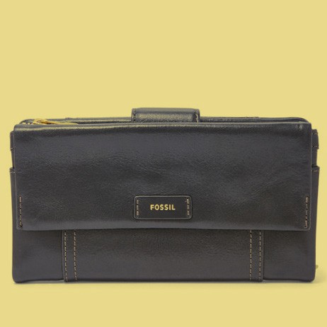Dompet Fossil Ellis Clutch Black