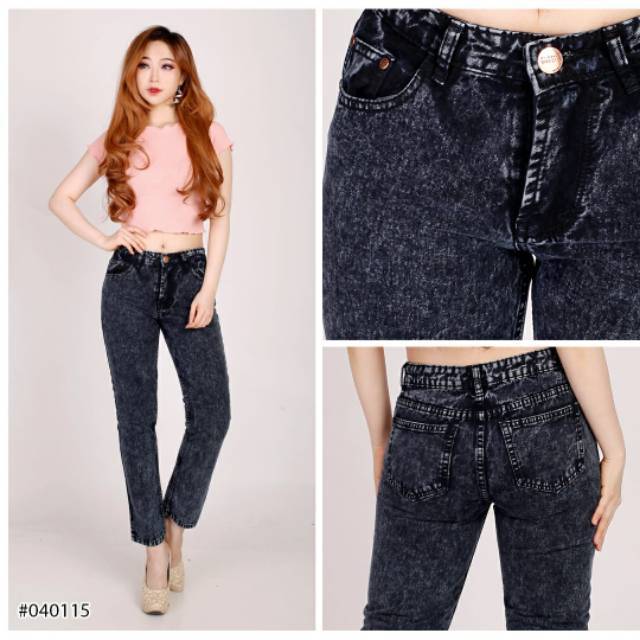 Celana Panjang Boyfriend Jeans Wanita Denim jeans