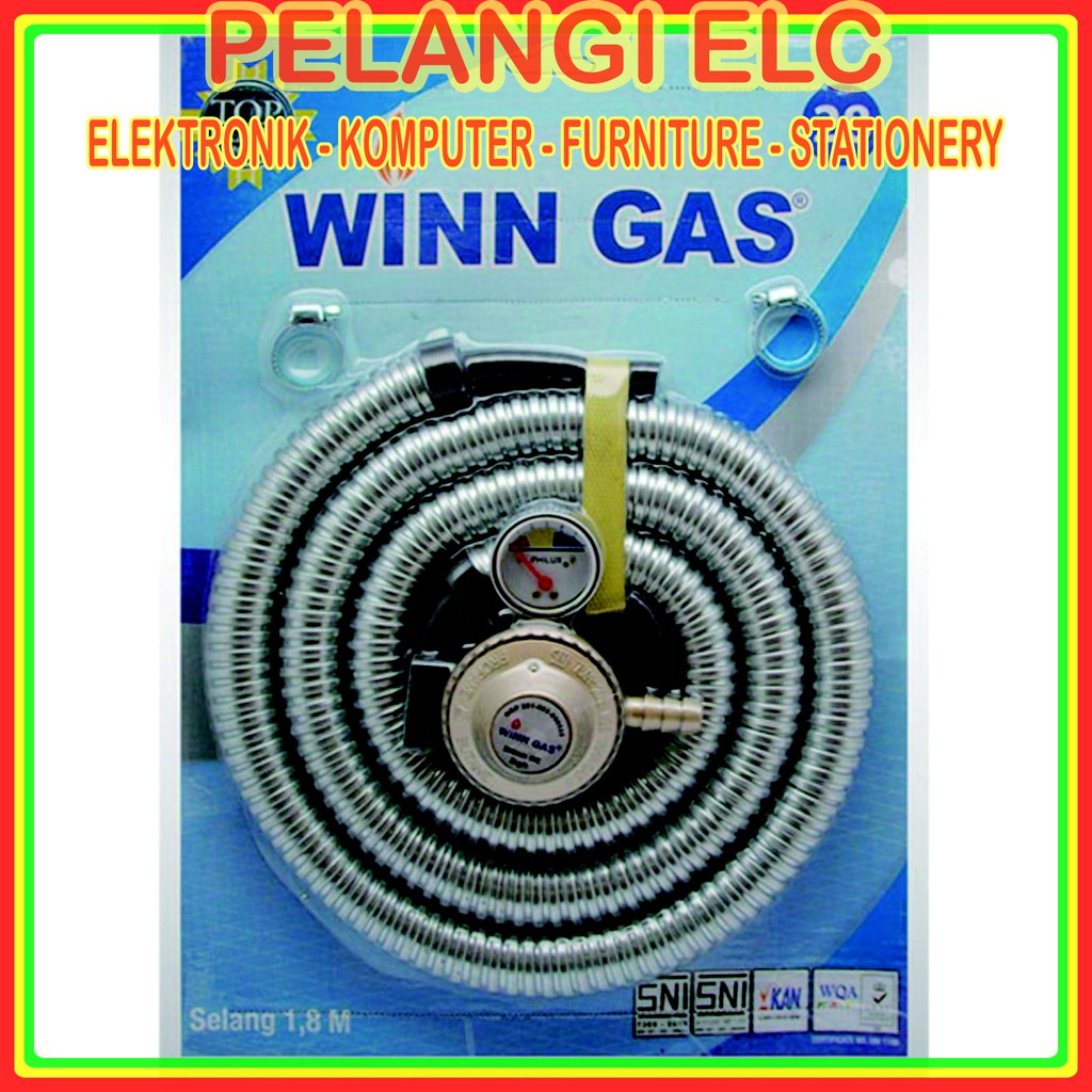 REGULATOR WINN GAS 28 PAKET SELANG REGULATOR FLEXI - SILVER