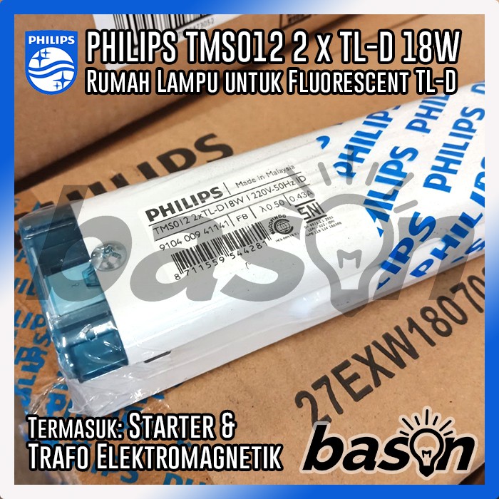 PHILIPS SiMbat TMS012 2xTL-D18W - Rumah Lampu TL
