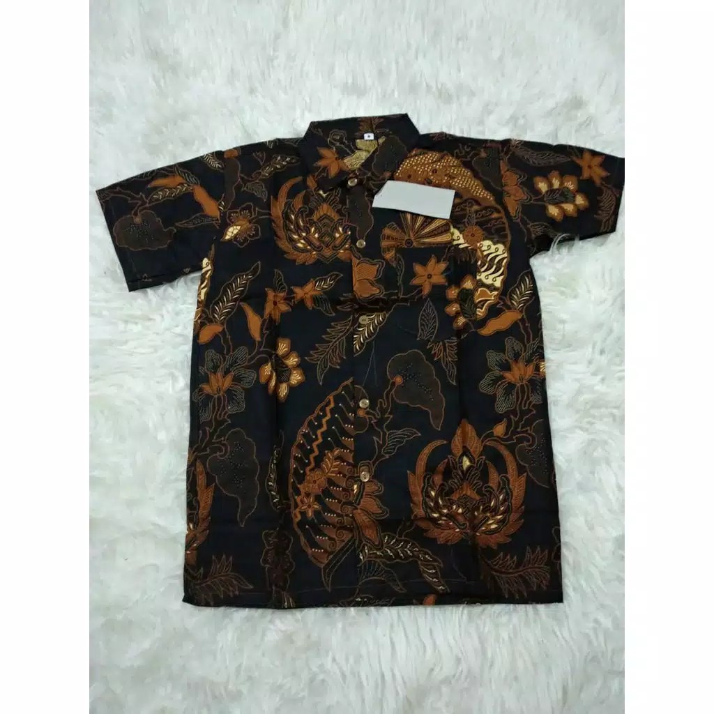 Kemeja hem batik anak usia 6.5 th - 8.5 th