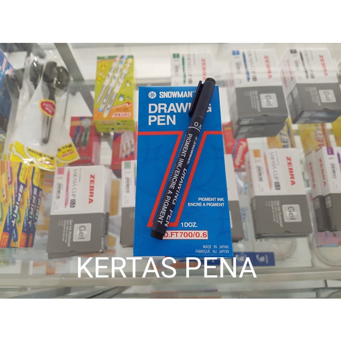 

Pendrawing- Drawing Pen Ft-700 0.6 Hitam / Black / Snowman -Drawing-Pen.