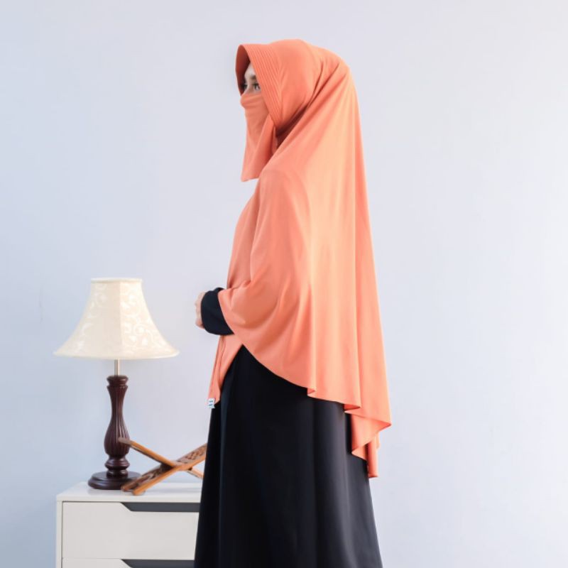 jilbab bergo jersey plus cadar atau masker