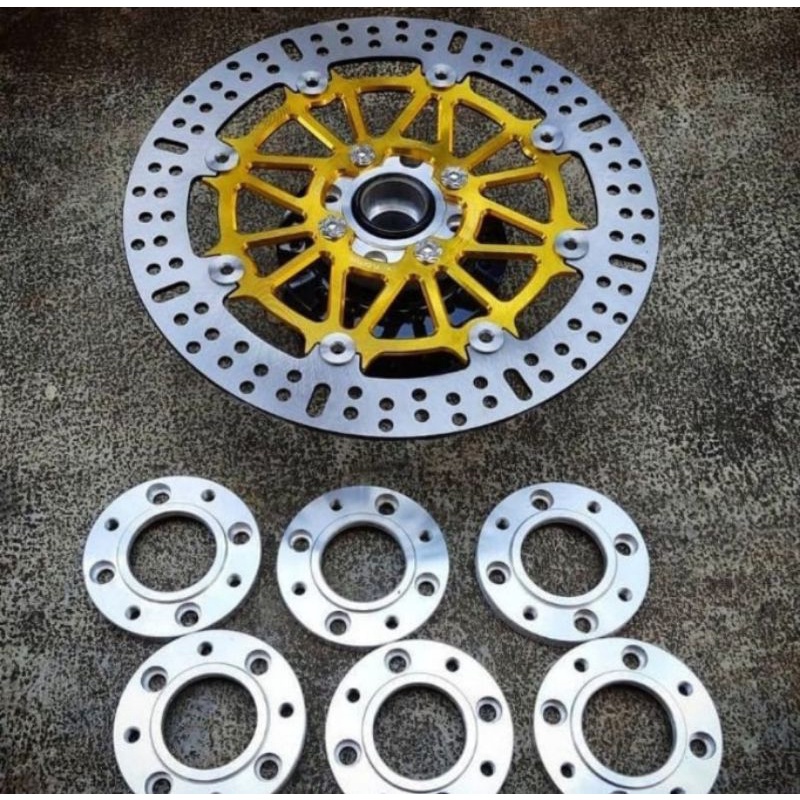 SPACER ADAPTOR PLENDES BRAKET DUDUKAN BOSHING TROMOL RX KING CAKRAM DATAR PSM KTC TDR MOTO 1 DAYTONA