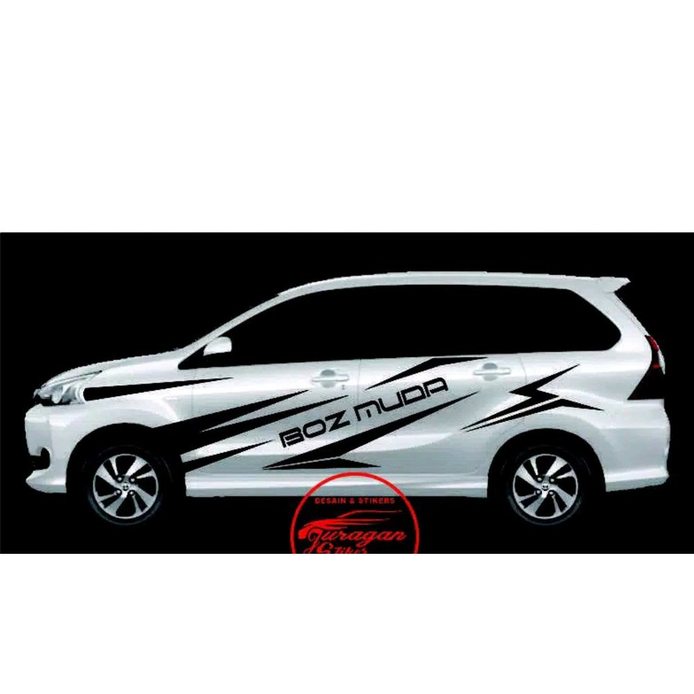 Stiker Mobil Boss Muda Cutting Stiker Awanza Yaris Xenia Mobilio Shopee Indonesia