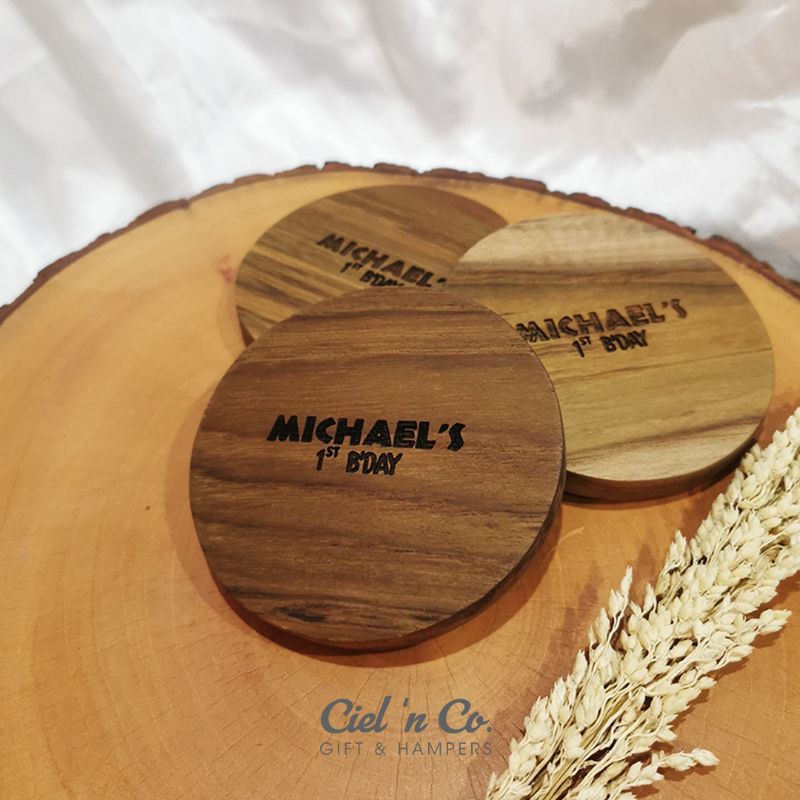 coaster custom grafir / tatakan gelas custom / tatakan kayu / coaster kayu custom