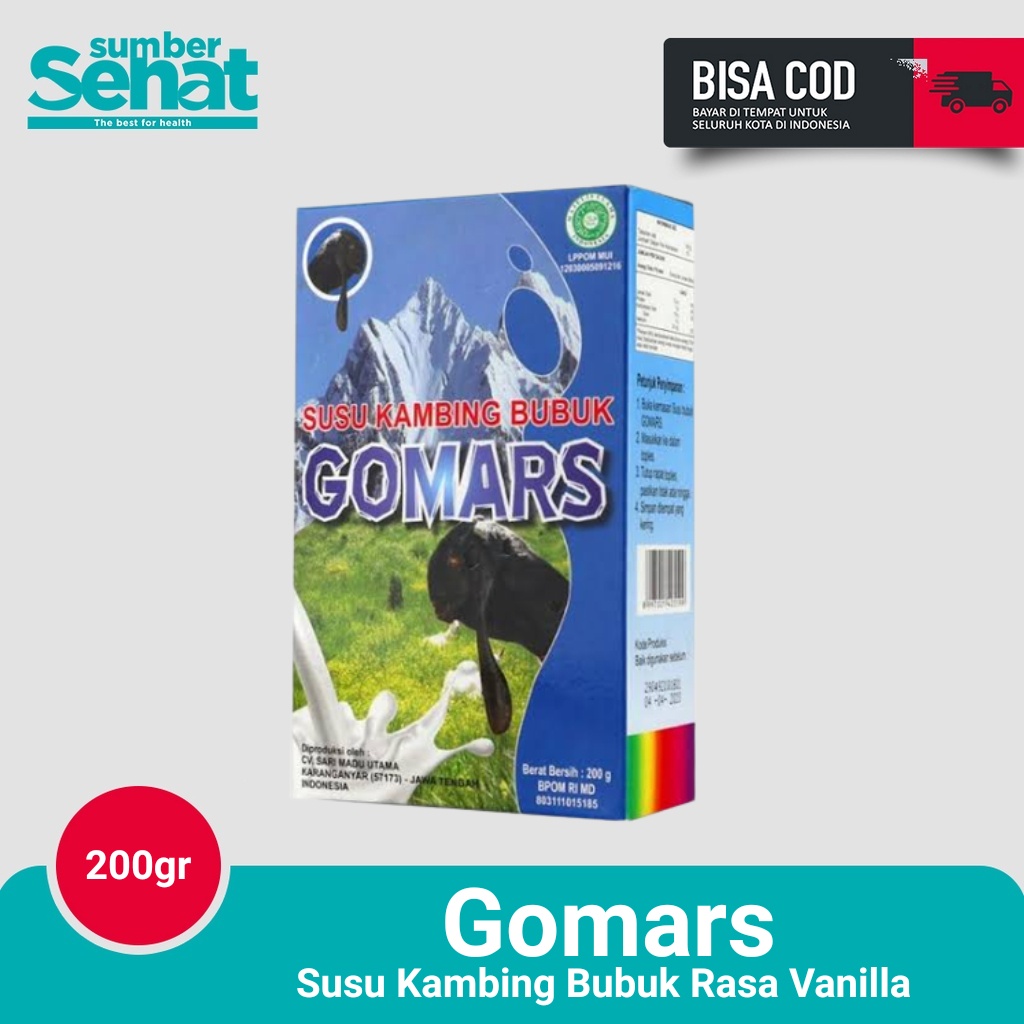 

Gomars Susu Kambing Etawa Bubuk Rasa Vanilla 200gr Susu kambing Original