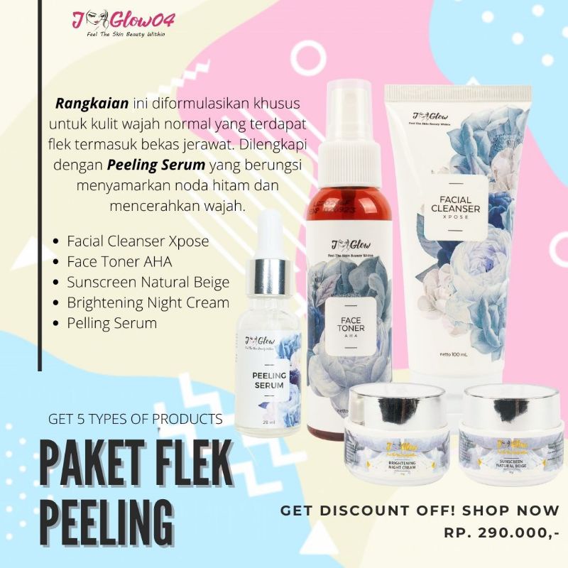 JGlowSkincare/PaketFlekFeeling/FlekHitam/BekasJerawat