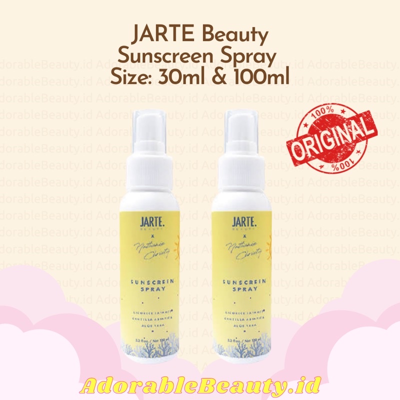Jual JARTE BEAUTY Sunscreen Spray x Natanie Christy 30ml 100ml Shopee