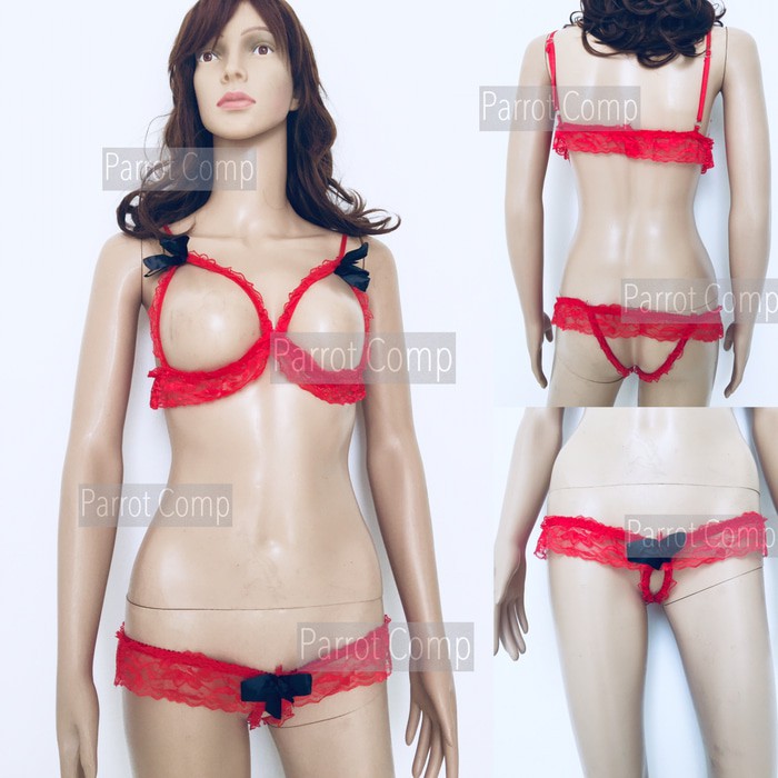 Jual Sexy Bra Set Lingerie Braset Seksi Lingeri Murah CD G string Cewek BH Diskon