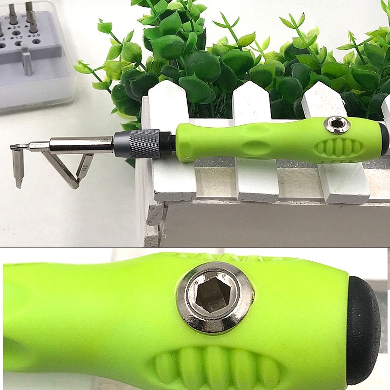 Obeng 30 in 1 Magnetic Screwdrivers Repair Tool Kit for Smartphone - Green