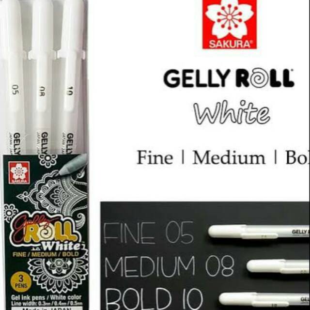 

Sakura gelly roll white set 3